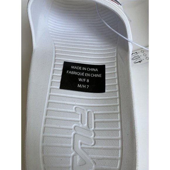 Fila Slides Unisexs Size 8 Women Or Size 7 Men White - Picture 6 of 7